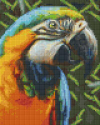 Pixelhobby Pixel szett 4 normál alaplappal, színekkel, papagáj (804465)