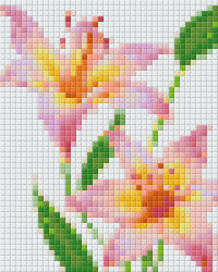 Pixelhobby Pixel szett 1 normál alaplappal, színekkel, liliom (801282)