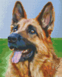 Pixelhobby Pixel szett 4 normál alaplappal, színekkel, kutya, németjuhász (804428)