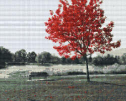 Pixelhobby Pixel szett 9 normál alaplappal, színekkel, fa a parkban (809367)