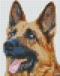 Pixelhobby Pixel szett 1 normál alaplappal, színekkel, kutya, németjuhász (801313)