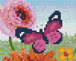 Pixelhobby Pixel szett 1 normál alaplappal, színekkel, pillangó (801339)