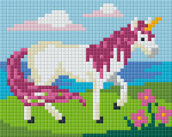Pixelhobby Pixel szett 1 normál alaplappal, színekkel, unikornis (801362)