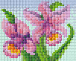 Pixelhobby Pixel szett 1 normál alaplappal, színekkel, liliomok (801340)
