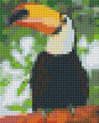 Pixelhobby Pixel szett 1 normál alaplappal, színekkel, tukán (801317)