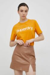 Superdry pamut póló narancssárga - narancssárga XS