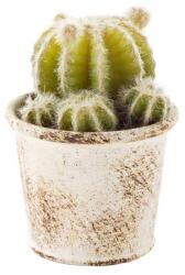Bizzotto Cactus artificial in ghiveci alb patinat 10 x 10 x 11h (BI0171023C)