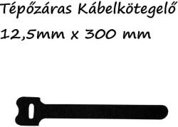 Tépőzáras kábelkötegelő 12.5x300 Fekete