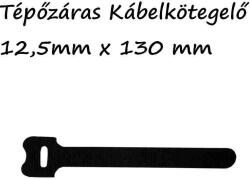 Tépőzáras kábelkötegelő 12.5x130 Fekete