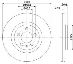 KRIEGER Disc frana SEAT LEON (1M1) (1999 - 2006) KRIEGER 0950004237