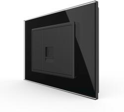 LIVOLO Priza internet Livolo cu rama din sticla - standard italian - culoare negru
