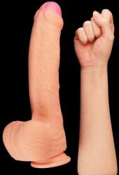 Lovetoy Dildo Clasic Din Silicon Dublu-stratificat Platinum, Natural, 28 Cm Dildo
