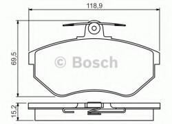 Bosch Set placute frana, frana disc SEAT TOLEDO I (1L) (1991 - 1999) BOSCH 0 986 495 246