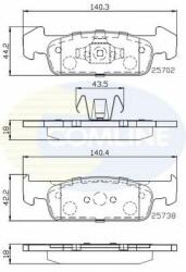 COMLINE Set placute frana, frana disc DACIA SANDERO II (2012 - 2016) COMLINE CBP02223