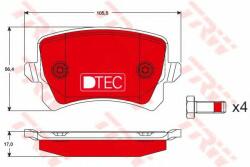 TRW Set placute frana, frana disc VW TIGUAN (5N) (2007 - 2016) TRW GDB1763DTE