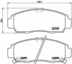 BREMBO Set placute frana, frana disc NISSAN JUKE (F15) (2010 - 2016) BREMBO P 28 034