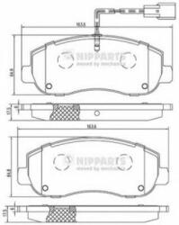 NIPPARTS Set placute frana, frana disc RENAULT MASTER III bus (JV) (2011 - 2016) NIPPARTS N3601105