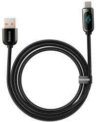 Baseus Cablu cu display Baseus USB la Type-C 5A 40W 1m (black)