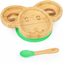 Klarstein Gyermek étkészlet, bambusz tányér és kanál, 250 ml, mellékelve tapadókorong, 18 x 18 cm (BW-10243-001) (BW-10243-001)