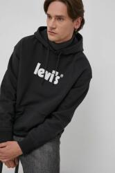 Levi's hanorac de bumbac bărbați, culoarea negru, cu imprimeu 38479.0079-Blacks PPYY-BLM0BN_99X