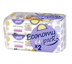Bella Baby Happy Set 2 x 64 Servetele Umede Lapte si Miere Happy Milk&Honey (BEMSCCO223)