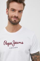 Pepe Jeans pamut póló Eggo N fehér, sima - fehér S