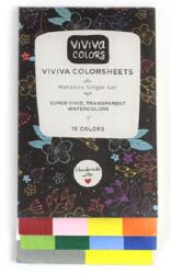  Akvarellfesték készlet papírpaletta Viviva Colorsheets Metallic Single 10szín