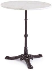 Bizzotto Masa rotunda cu picior din fier negru si blat marmura alba Loren 60x71 cm (0802388)