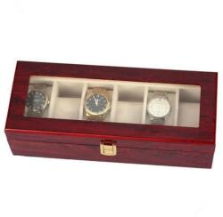 Pufo Cutie caseta din lemn pentru depozitare si organizare 6 ceasuri, model Premium