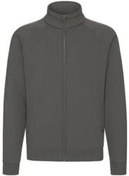 Fruit of the Loom Férfi Pulóver Hosszú ujjú Fruit of the Loom Premium Sweat Jacket - 2XL, Világos grafitszürke