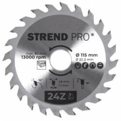 Strend Pro Disc pentru fierastrau circular, Strend Pro TCT 115x1.8x22.2 mm 24T, pentru lemn, lame SK
