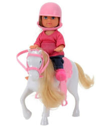 Simba Toys Evi baba fehér pónival