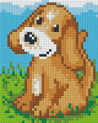 Pixelhobby Pixel szett 1 normál alaplappal, színekkel, kutya (801348)