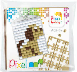 Pixelhobby Pixel kulcstartókészítő szett 1 kulcstartó alaplappal, 3 színnel, kutyus (PXL-23032)