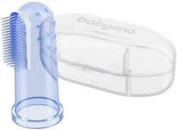 BabyOno Degetar silicon pentru gingii Babyono - Albastru (5901435412886)