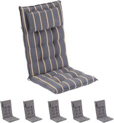 Blumfeldt Sylt, pernă tapițată, pernă pentru scaun, spătar mai înat, poliester, 50 × 120 × 9 cm, 6 × covoraș (10037357+ 10037355) (10037357+	10037355)