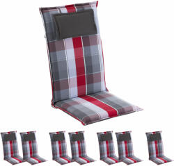 Blumfeldt Donau, pernă, pernă pentru scaun, spătar înalt, pernă scaun de grădină, poliester, 50 × 120 × 6 cm, 8 x pernă bancă (x2 10037961) (x2 10037961)