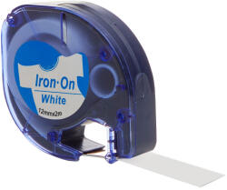 AIMO Etichete haine Iron-On 12mm x 2m albastru alb Aimo compatibile Dymo 18769 S0718850 18773 18777 (A18773)
