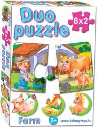 Dohány Puzzle baby Duo Farm Dohány cu 8 imagini 8x2 piese de la 24 luni (DH63809)