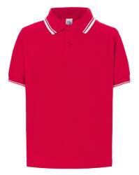 JHK Tricou polo copii City, bumbac 100%, red/white (PKID210RDWH)