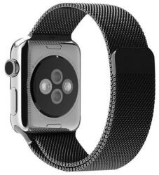 Utángyártott iKi Apple Watch 45mm / 44mm / 42mm milánói fém szíj - fekete