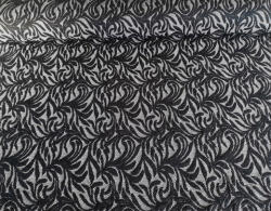 Szimpla géz textil - 160 cm / menta - szürke erdei állat mintás