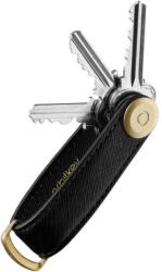 Orbitkey 2.0 Saffiano Bőr Kulcstartó Liquorice Black (SFLO-2-LBBKYG)