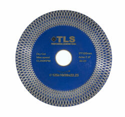 TLS W-PRO ultravékony 2 oldalas gyémánt vágó- és csiszolókorong d125x22, 23x1, 6x10 mm /20 mm