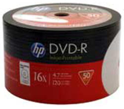 HP HP DVD-R (Hewlett Pacard) 120min. /4.7Gb. 16X (tipărit) - 50 buc. în celofan