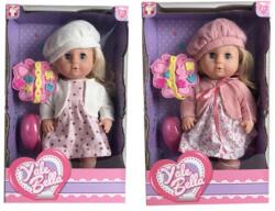 Magic Toys Pisilő lány baba szoknyában és sapkával (MKL257693)