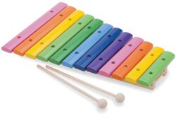 New Classic Toys Xilofon Lemn - 12 Note Colorate (NC10236) - bekid