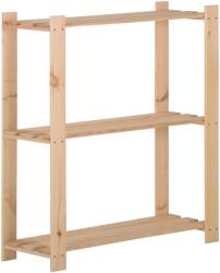 vidaXL Raft depozitare 3 niveluri, 80x28, 5x90 cm, lemn masiv de pin (327321) Raft