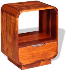 vidaXL Noptieră cu sertar, lemn masiv de sheesham, 40 x 30 x 50 cm (243952) - comfy