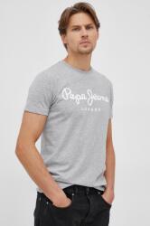 Pepe Jeans t-shirt Original Stretch szürke, nyomott mintás - szürke S